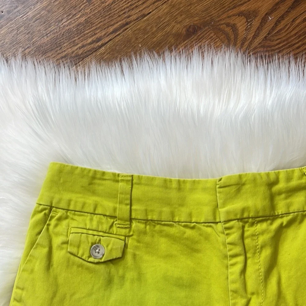 LOFT Chartreuse Green Chino Shorts - Picture 4 of 4